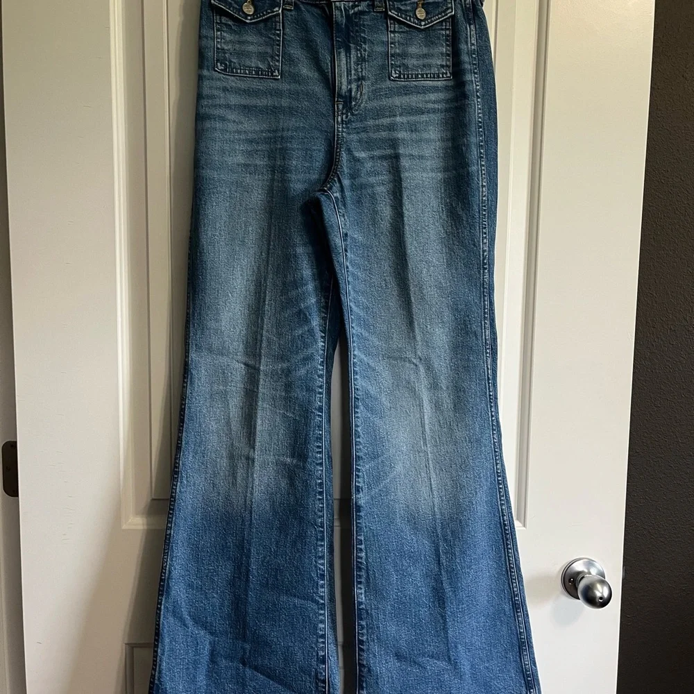 J Crew Vintage Flare Jean with Flap Pockets Size 27 NWT $158 Bangkok Wash Womens - Picture 6 of 15